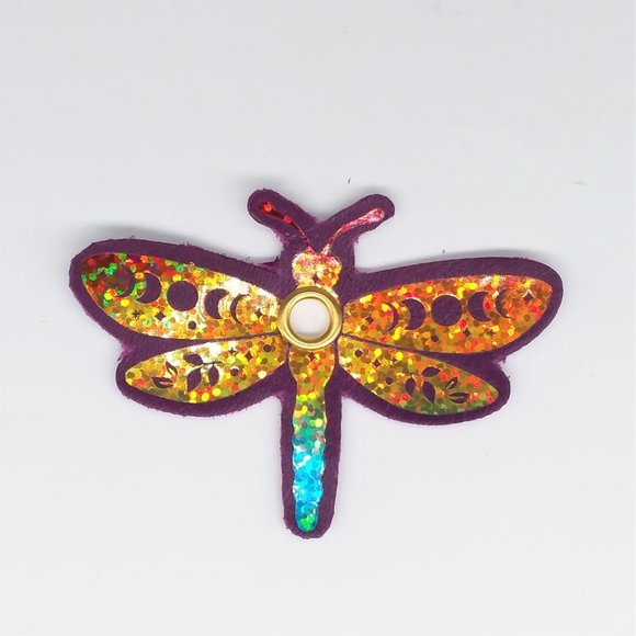 Roller Skate Dragonfly shoelace lock     dragonfly leather lace charm - Picture 2 of 8